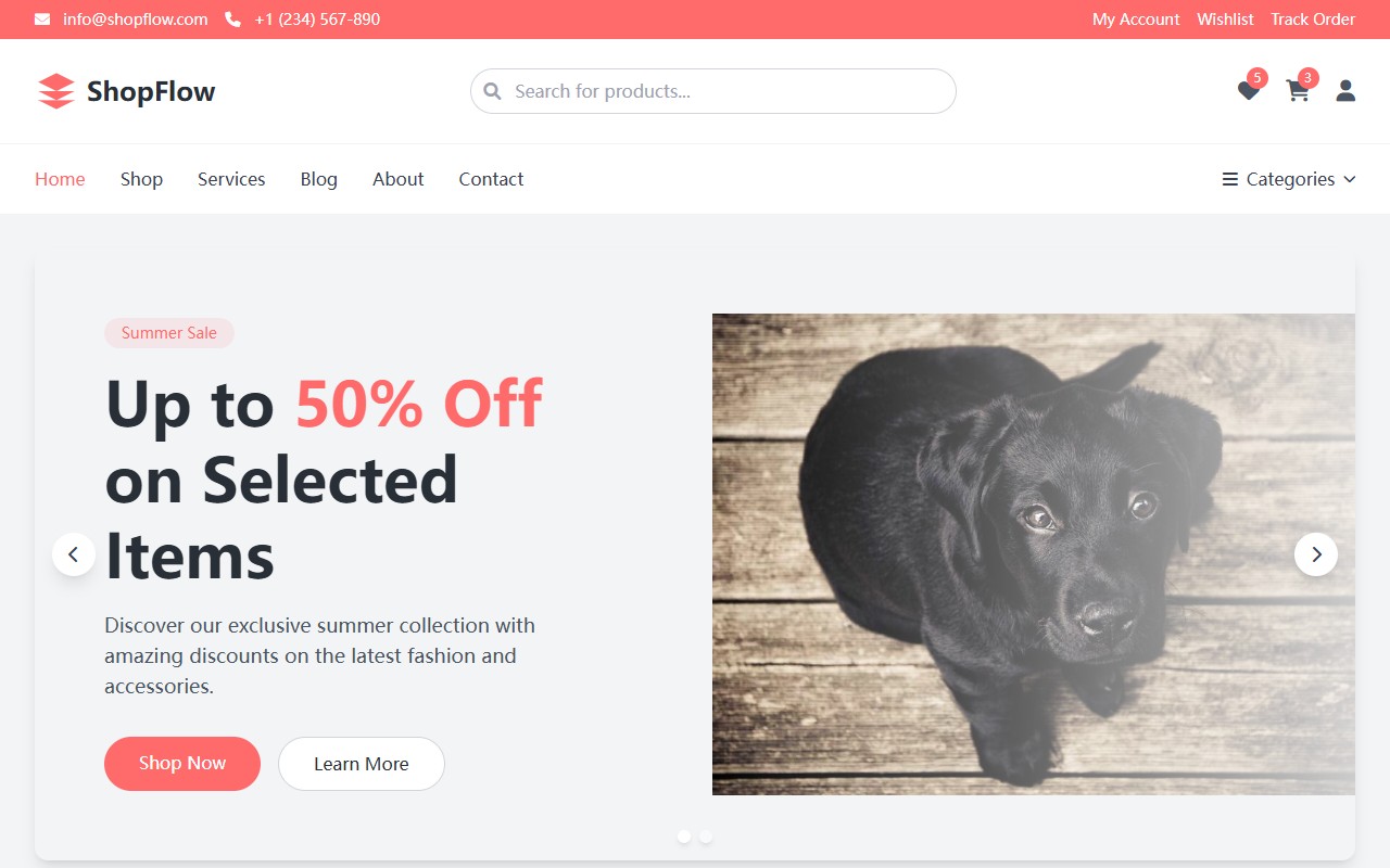 ShopFlow - Modern E-commerce Template