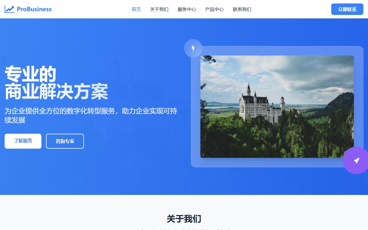首页 - 蓝色专业主题
