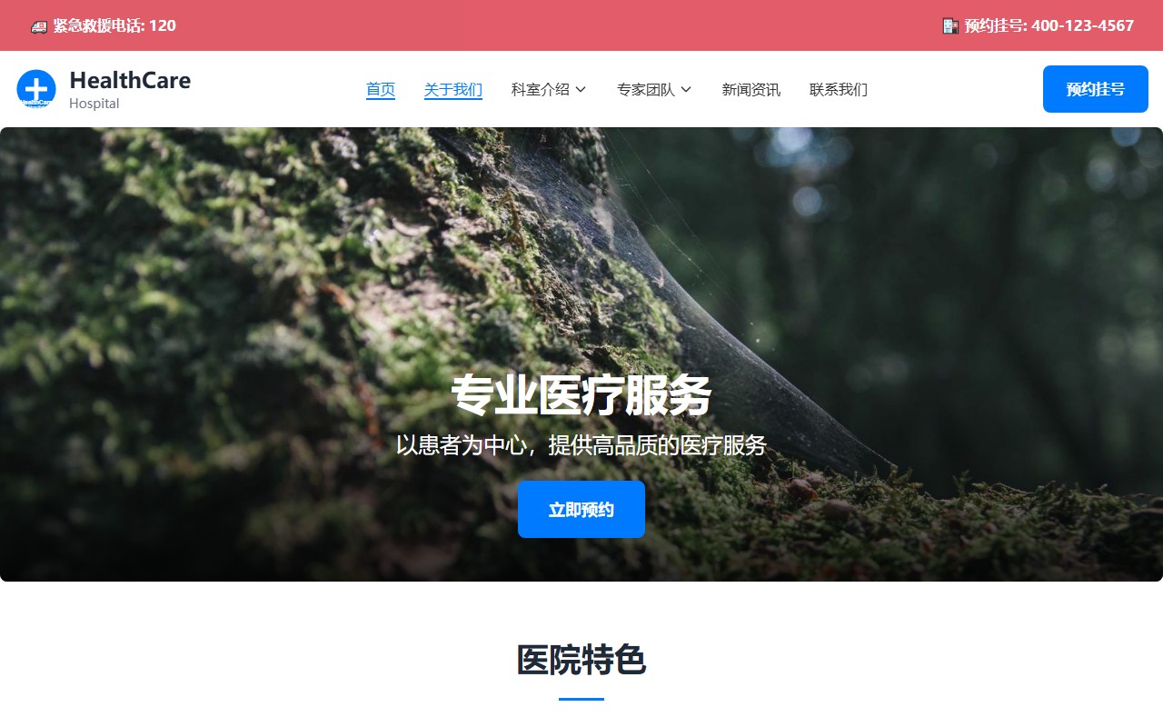 HealthCare Hospital - 专业医疗服务